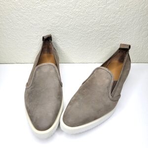 Everlane The Nubuck Street Gray Suede Slip On Sneaker Shoes Size 8.5